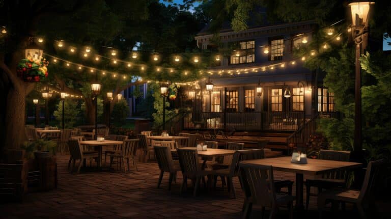 outdoor bistro lights